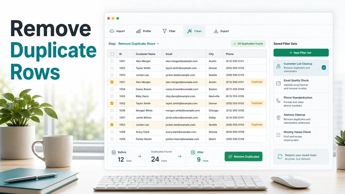 How to Remove Duplicate Rows From a Customer List
