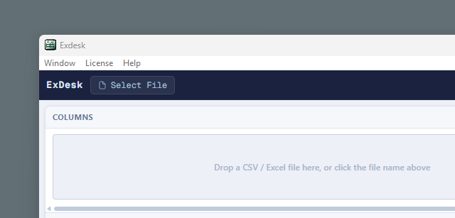Drag and drop file