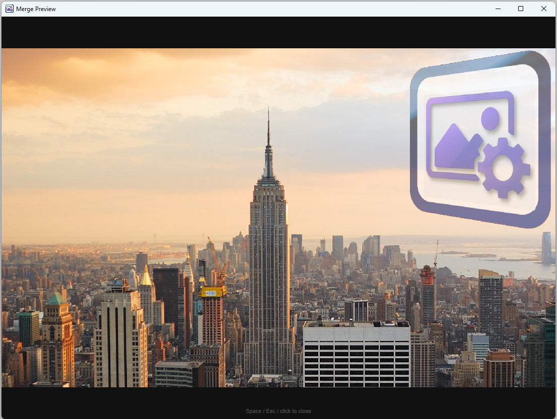 Live preview of watermark with Tab or Space key